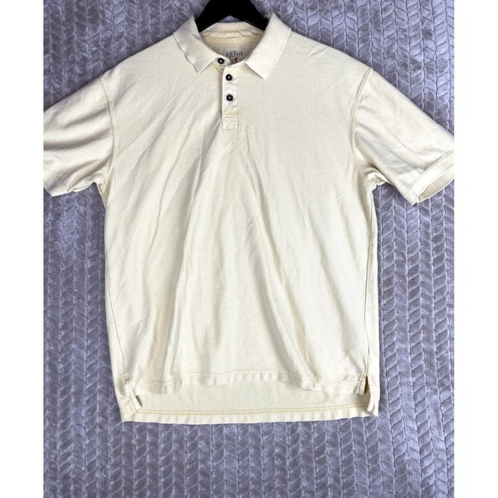 Red Head Polo Shirt Men L Yellow Stonewash 100% Cotton 602RHS141689K